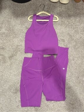 Purple lululemon workout set